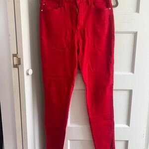 Guess Women's Vibrant Red Skinny Jeans